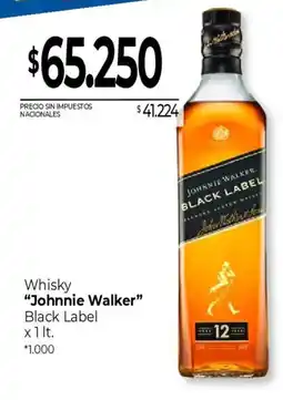 La Anonima Johnnie walker whisky black label oferta