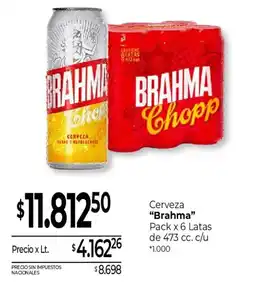 La Anonima Brahma cerveza oferta