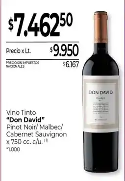 La Anonima Don david vino tinto oferta