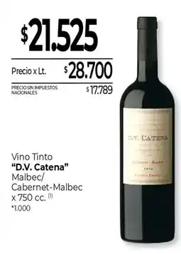 La Anonima D.V. Catena vino tinto malbec/cabernet-malbec oferta