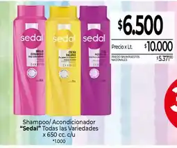 La Anonima Sedal shampoo acondicionador oferta