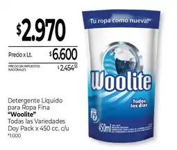 La Anonima Woolite detergente líquido para ropa fina oferta