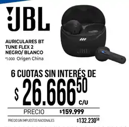La Anonima Jbl auriculares bt tune flex 2 negro/ blanco oferta