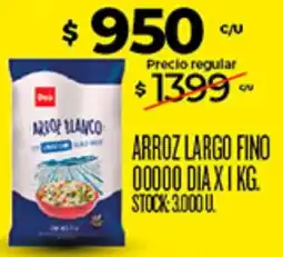Supermercados DIA Dia arroz largo fino 00000 oferta