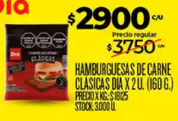 Supermercados DIA Dio hamburguesas de carne clásicas oferta