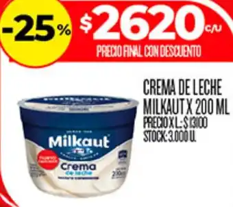 Supermercados DIA Milkaut crema de leche oferta