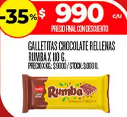Supermercados DIA Rumba galletitas chocolate rellenas oferta