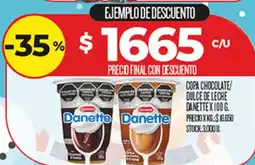 Supermercados DIA Danette copa chocolate/dulce de leche oferta