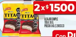 Supermercados DIA Tita alfajor simple oferta