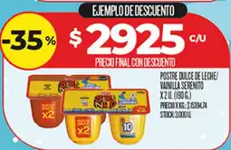 Supermercados DIA Serenito postre dulce de leche/ vainilla oferta