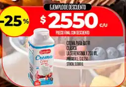 Supermercados DIA La serenisima crema para batir clasica oferta