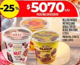Supermercados DIA Aguila/ cofler block/ bono bon relleno untable nut avellanas oferta