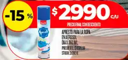 Supermercados DIA Día x apresto para la ropa oferta