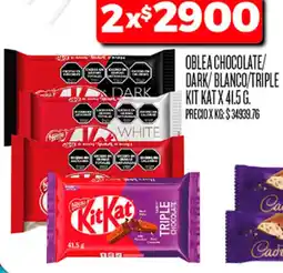 Supermercados DIA KitKat oblea chocolate/dark/blanco/triple oferta