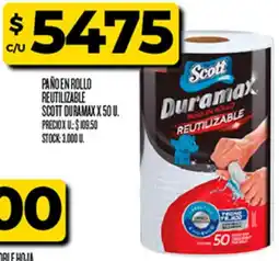 Supermercados DIA Scott paño en rollo reutilizable oferta