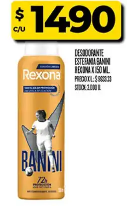 Supermercados DIA Rexona desodorante estefania banini oferta