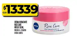 Supermercados DIA Nivea crema hidratante rose care oferta