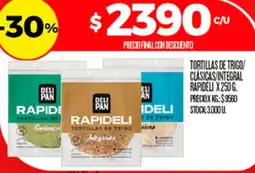 Supermercados DIA Deli pan tortillas de trigo oferta