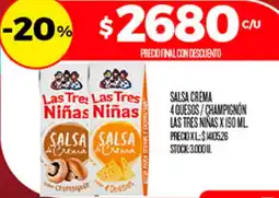 Supermercados DIA Las tres niñas salsa crema oferta