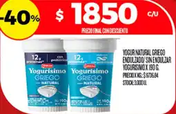 Supermercados DIA Yogurisimo yogur natural griego oferta