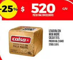 Supermercados DIA Calsa levadura fresca con masa madre oferta