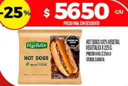 Supermercados DIA Vegetalix hot dogs oferta