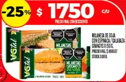 Supermercados DIA Vital milanesas de soja oferta