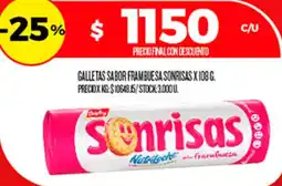 Supermercados DIA Sonrisas galletas sabor frambyuesa oferta
