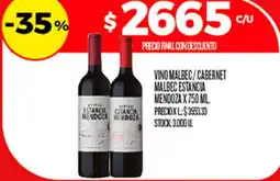 Supermercados DIA Estancia mendoza vino malbec / cabernet oferta