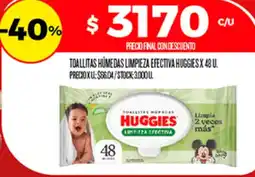 Supermercados DIA Huggies toallitas húmedas limpieza efectiva oferta