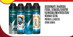 Supermercados DIA Rexona desodorante en aerosol futbol/xtracool/sensitive v8/invisible/men protection oferta