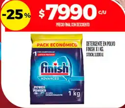 Supermercados DIA Finish detergente en polvo oferta