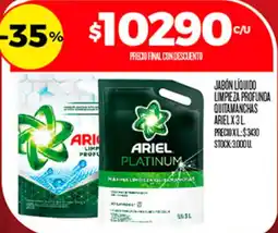 Supermercados DIA Ariel jabón líquido limpieza profunda quitamanchas oferta