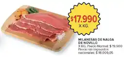 Carrefour Milanesas de nalga de novillo oferta