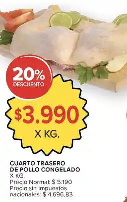 Carrefour Cuarto trasero de pollo congelado oferta