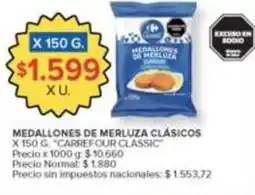 Carrefour Market Carrefour - medallones de merluza clásicos oferta