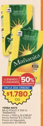 Carrefour Market Mañanita - yerba mate oferta