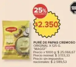 Carrefour Market Maggi - puré de papas cremoso original oferta