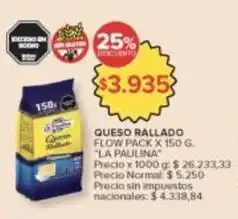 Carrefour Market La paulina - queso rallado oferta
