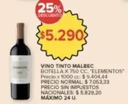 Carrefour Market Malbec - vino tinto malbec oferta