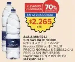 Carrefour Market Glaciar - agua mineral sin gas bajo sodio oferta