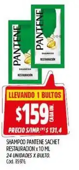 Supermercados Yaguar Pantene - shampoo pantene sachet restauracion oferta