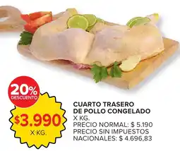 Carrefour Cuarto trasero de pollo congelado oferta