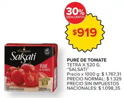 Carrefour Salsati puré de tomate tetra oferta