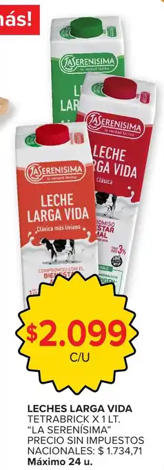 La serenísima leches larga vida tetrabrick