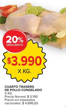 Carrefour Cuarto trasero de pollo congelado oferta