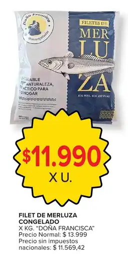 Carrefour Doña francisca filet de merluza congelado oferta