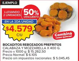 Carrefour Bocaditos rebozados prefritos calabaza y mozzarella oferta