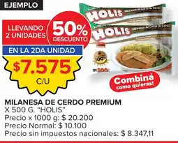 Carrefour Holis milanesa de cerdo premium oferta