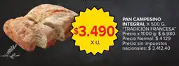 Carrefour Tradición francesa pan campesino integral oferta